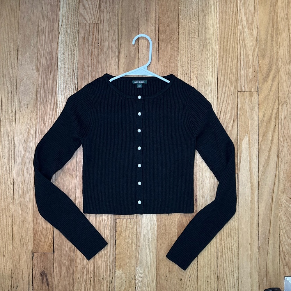 Wild Fable Black Button Down Long Sleeve Top